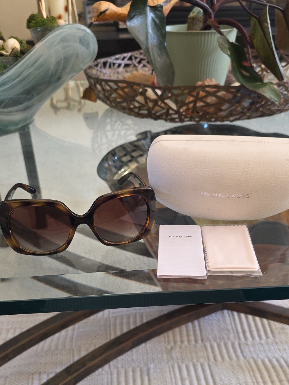 Oversized square acetate frames with quilted-pattern temples & metallic hardware